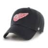Detroit Red Wings 47 Brand Black Clean Up Adjustable Hat