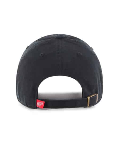 Detroit Red Wings 47 Brand Black Clean Up Adjustable Hat - Image 2