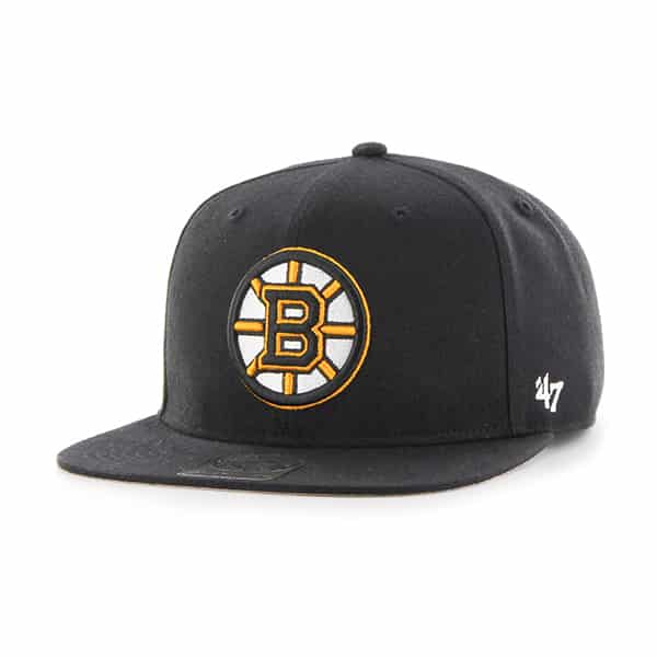 Boston Bruins Sure Shot Black 47 Brand Adjustable Hat