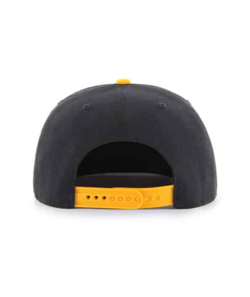 Pittsburgh Penguins 47 Brand Black Yellow Sure Shot Snapback Hat - Image 2