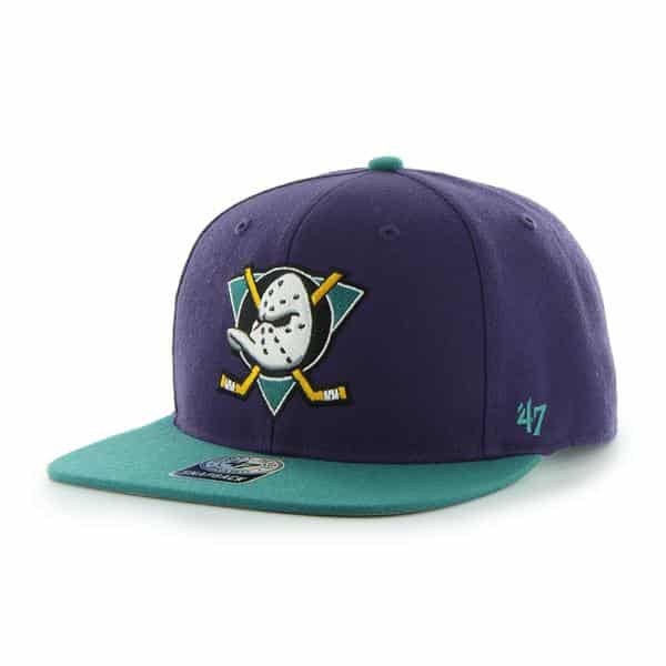 Anaheim Ducks Sure Shot Two Tone Captain Purple 47 Brand Adjustable Hat