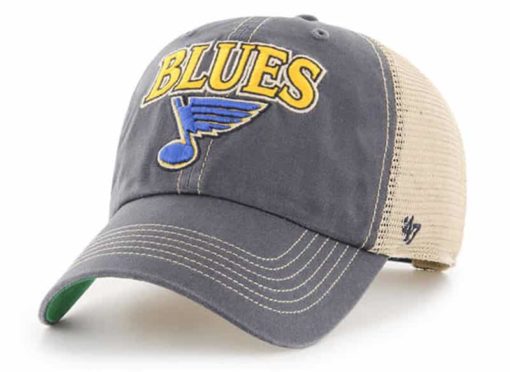 St. Louis Blues 47 Brand Vintage Navy Tuscaloosa Clean Up Mesh Snapback Hat