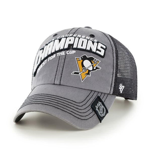 Pittsburgh Penguins Nhl On Ice Conference Champs Clean Up Dark Gray 47 Brand Adjustable Hat
