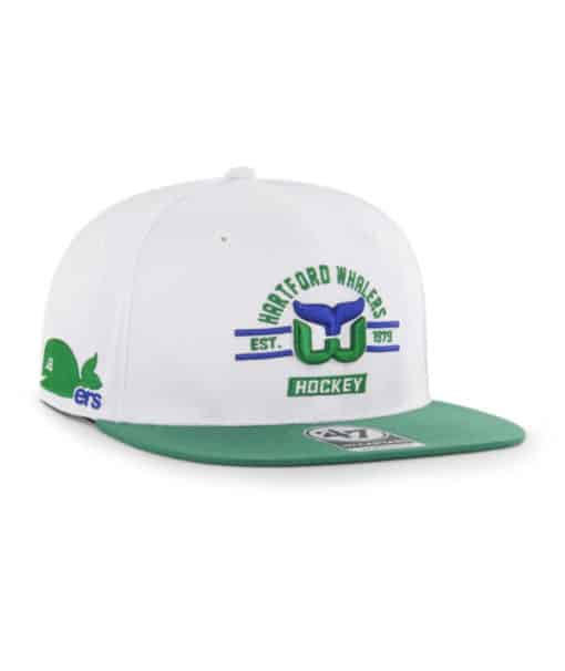 Hartford Whalers 47 Brand Vintage White Claude Snapback Hat