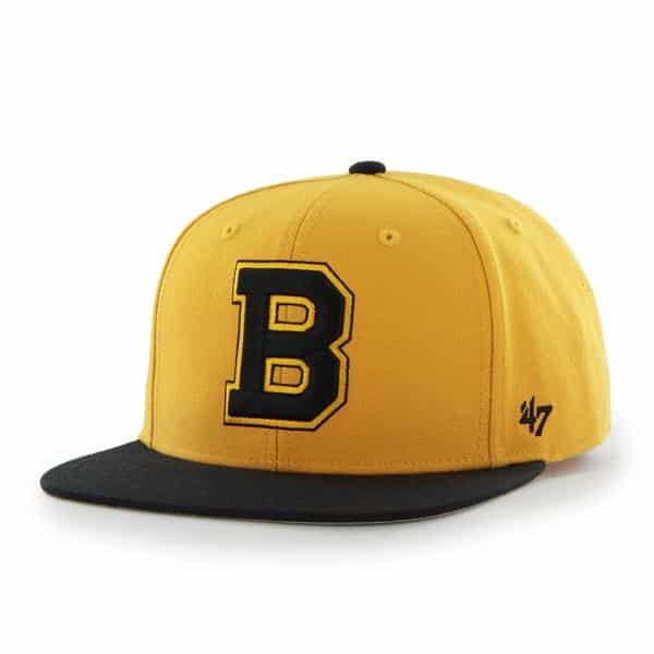 Boston Bruins Sure Shot Two Tone Captain Gold 47 Brand Adjustable Hat