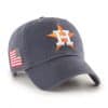 Houston Astros 47 Brand Vintage Navy USA Flag Clean Up Adjustable Hat