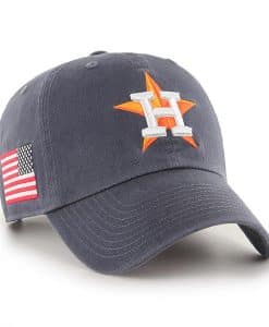 Houston Astros 47 Brand Vintage Navy USA Flag Clean Up Adjustable Hat