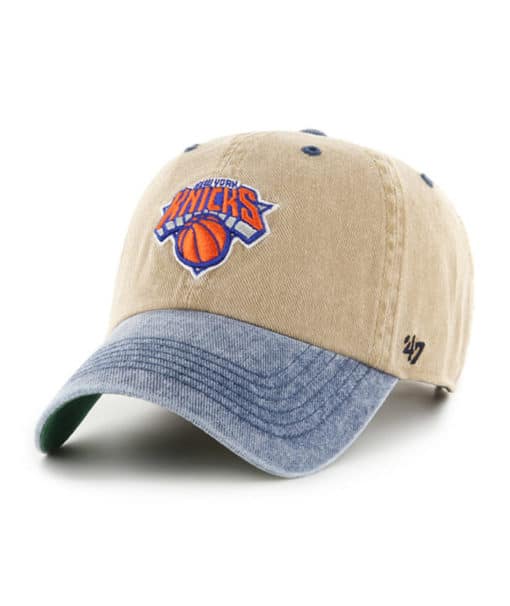 New York Knicks 47 Brand Khaki Eldin Clean Up Adjustable Hat