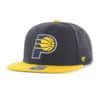 Indiana Pacers 47 Brand Navy Yellow No Shot Adjustable Snapback Hat