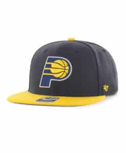Indiana Pacers 47 Brand Navy Yellow No Shot Adjustable Snapback Hat