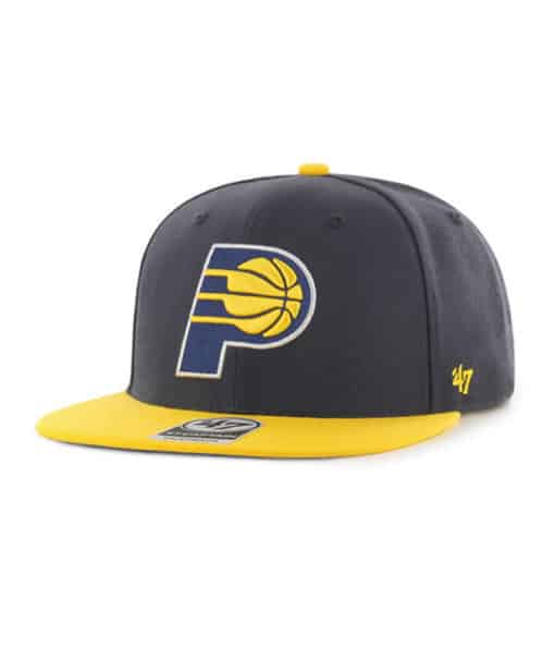 Indiana Pacers 47 Brand Navy Yellow No Shot Adjustable Snapback Hat