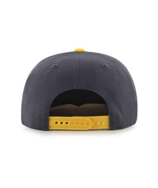 Indiana Pacers 47 Brand Navy Yellow No Shot Adjustable Snapback Hat - Image 2