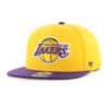 Los Angeles Lakers 47 Brand Yellow Purple No Shot Snapback Hat