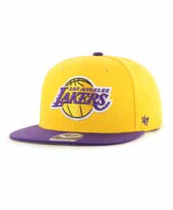 Los Angeles Lakers 47 Brand Yellow Purple No Shot Snapback Hat