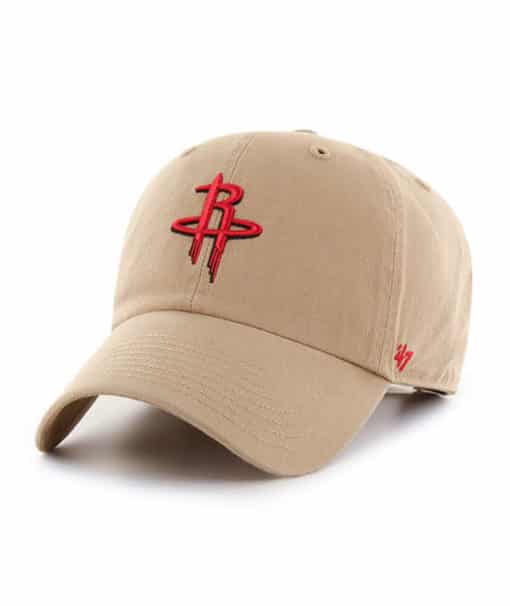 Houston Rockets 47 Brand Khaki Clean Up Adjustable Hat