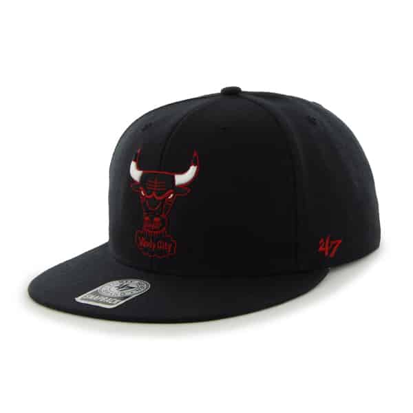 Chicago Bulls Big Shot Basic Black 47 Brand Adjustable Hat