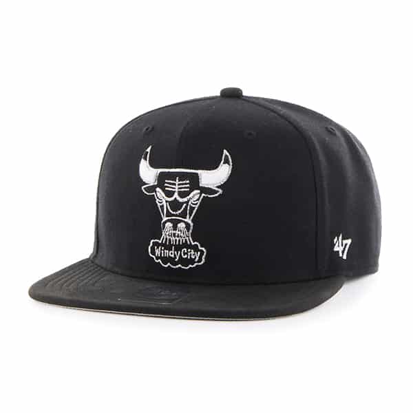 Chicago Bulls Colby Captain Black 47 Brand Adjustable Hat