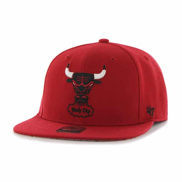 Chicago Bulls Fulton Captain Red 47 Brand Adjustable Hat