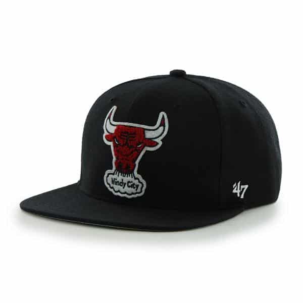 Chicago Bulls Frat Party After Dark Black 47 Brand Adjustable Hat