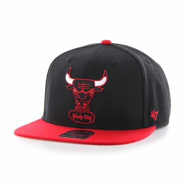 Chicago Bulls No Shot Two Tone Captain Black 47 Brand YOUTH Hat