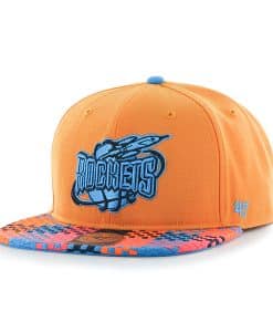 Houston Rockets Ruffian Captain Vibrant Orange 47 Brand Adjustable Hat