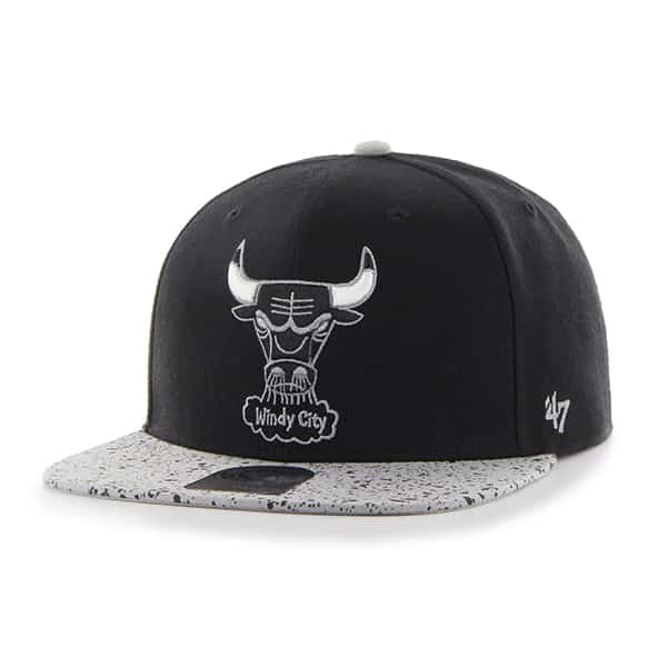 Chicago Bulls Speckle Captain Black 47 Brand Adjustable Hat