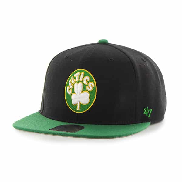 Boston Celtics Sure Shot Two Tone Captain Black 47 Brand Adjustable Hat
