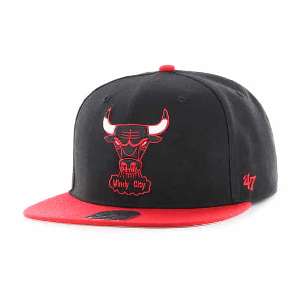 Chicago Bulls Sure Shot Two Tone Captain Black 47 Brand Adjustable Hat