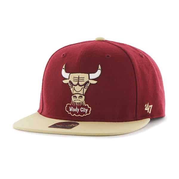 Chicago Bulls Sure Shot Two Tone Captain Cardinal 47 Brand Adjustable Hat