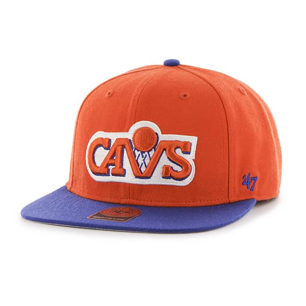 Cleveland Cavaliers Sure Shot Two Tone Captain Orange 47 Brand Adjustable Hat
