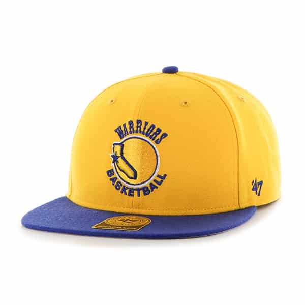 Golden State Warriors Sure Shot Two Tone Captain Yellow Gold 47 Brand Adjustable Hat