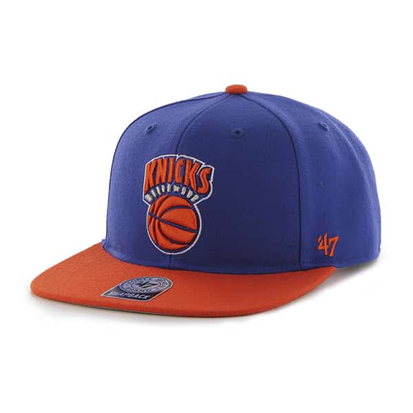 New York Knicks Sure Shot Two Tone Captain Royal 47 Brand Adjustable Hat