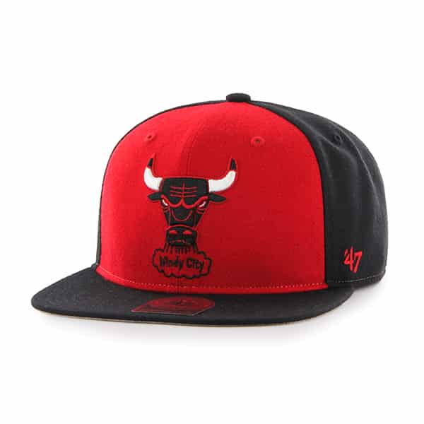 Chicago Bulls Sure Shot Accent Captain Black 47 Brand Adjustable Hat