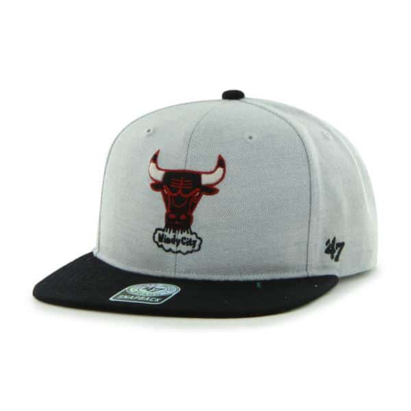 Chicago Bulls Satchel Gray 47 Brand Adjustable Hat