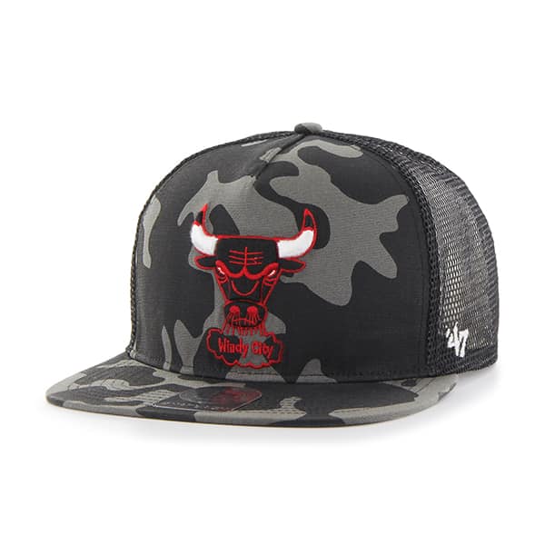 Chicago Bulls Stealth Camo Captain Dt Charcoal 47 Brand Adjustable Hat