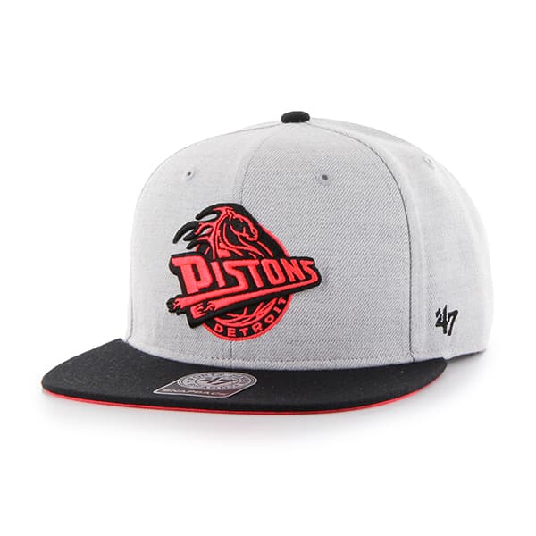 Detroit Pistons Wrist Shot Two Tone Neon Captain Gray 47 Brand Adjustable Hat