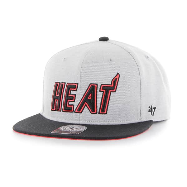 Miami Heat Wrist Shot Two Tone Neon Captain Gray 47 Brand Adjustable Hat