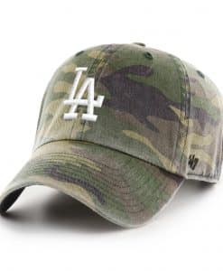 Los Angeles Dodgers 47 Brand Green Camo Clean Up Adjustable Hat
