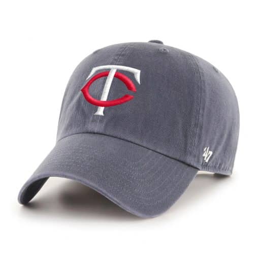 Minnesota Twins 47 Brand Vintage Navy USA Flag Clean Up Adjustable Hat