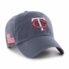 Minnesota Twins 47 Brand Vintage Navy USA Flag Clean Up Hat