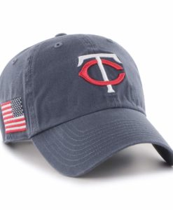 Minnesota Twins 47 Brand Vintage Navy USA Flag Clean Up Hat