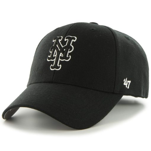 New York Mets 47 Brand Black MVP Adjustable Hat