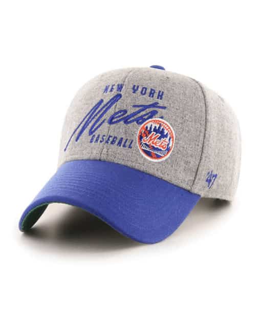 New York Mets 47 Brand Cooperstown Gray Heather MVP Adjustable Hat