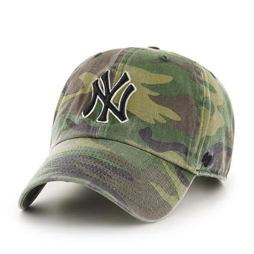 New York Yankees 47 Brand Green Camo Clean Up Adjustable Hat