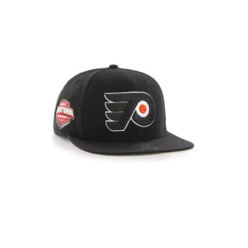 Philadelphia Flyers 47 Brand Black Sure Shot Adjustable Hat