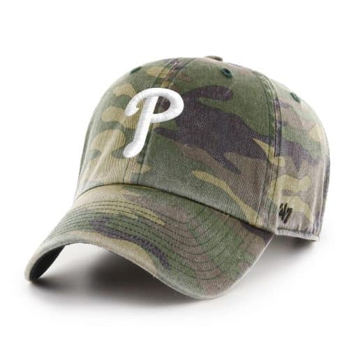 Philadelphia Phillies 47 Brand Green Camo Clean Up Adjustable Hat