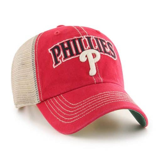 Philadelphia Phillies 47 Brand Vintage Red Tuscaloosa Mesh Adjustable Hat