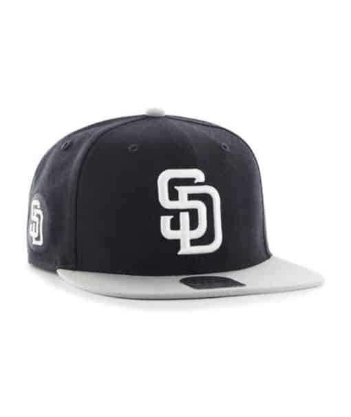 San Diego Padres 47 Brand Navy Gray Sure Shot Snapback Adjustable Hat