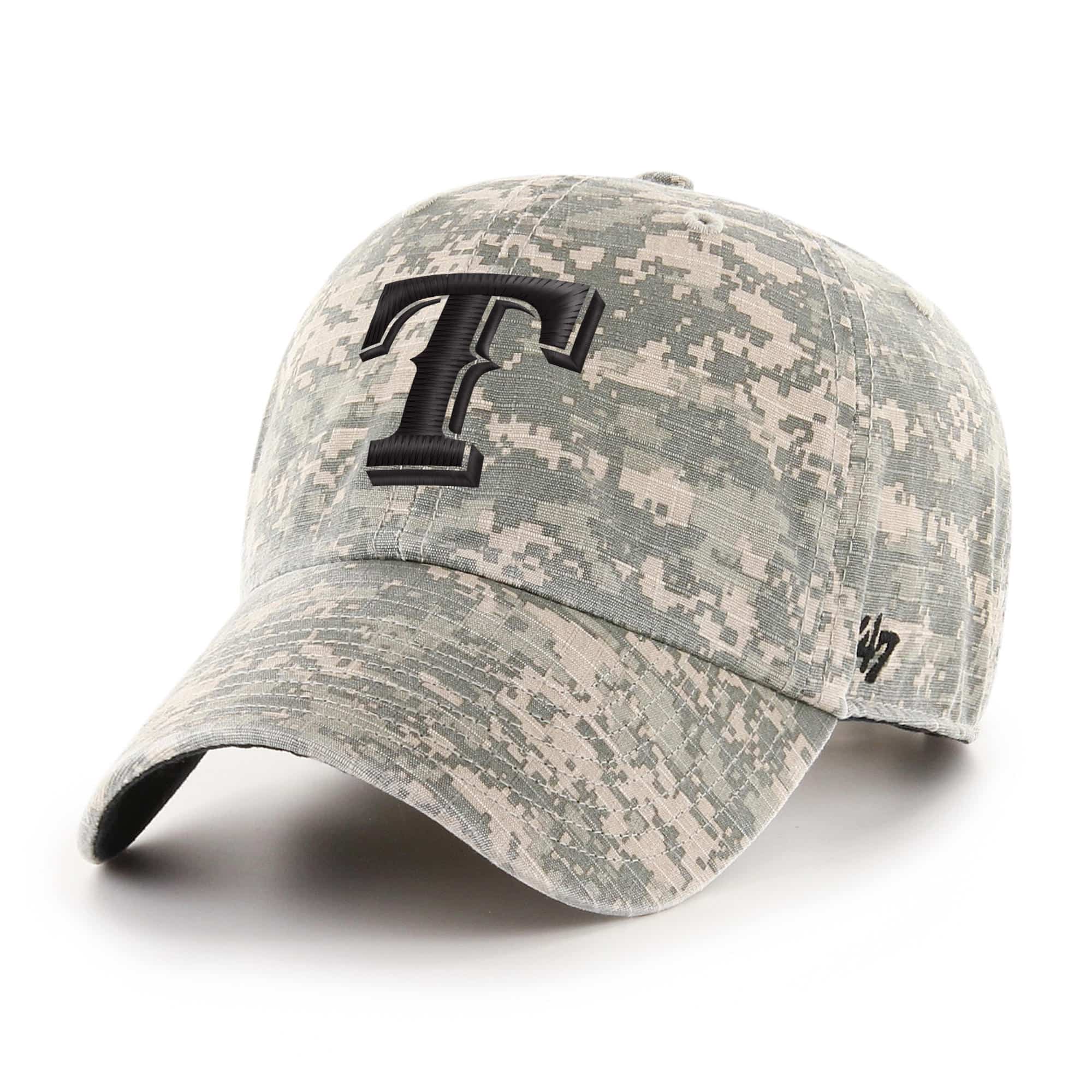 Texas Rangers 47 Brand Digital Camo Clean Up Adjustable Hat - Detroit Game  Gear