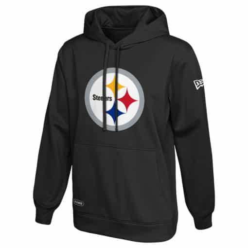 Pittsburgh Steelers Men's New Era Black Stadium Logo Pullover Hoodie